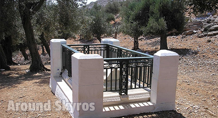 The grave of Rupert Brooke in Skyros